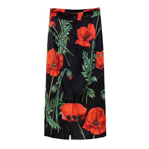 Dolce & Gabbana Bicolor Silk Skirt