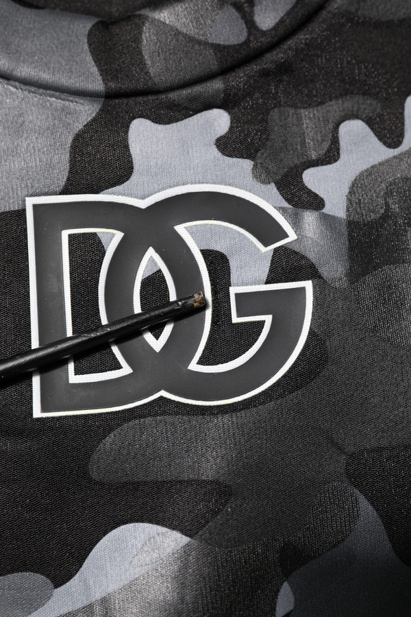 Dolce & Gabbana Black Camouflage Pullover Sweatshirt Sweater