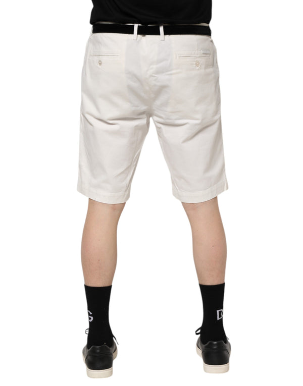 Dolce & Gabbana White Chinos Cotton Stretch Men Casual Shorts