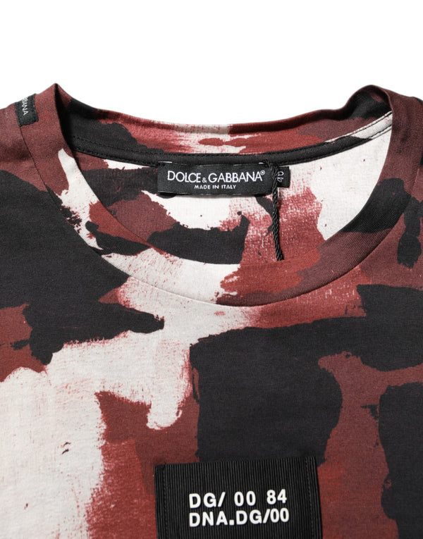 Dolce & Gabbana Multicolor Camouflage Men Crew Neck T-shirt
