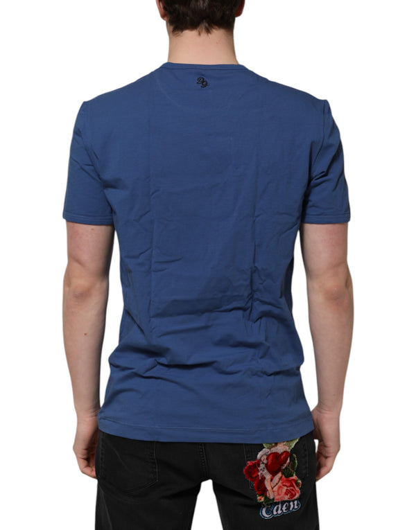 Dolce & Gabbana Blue Cotton Men Round Neck Underwear T-shirt
