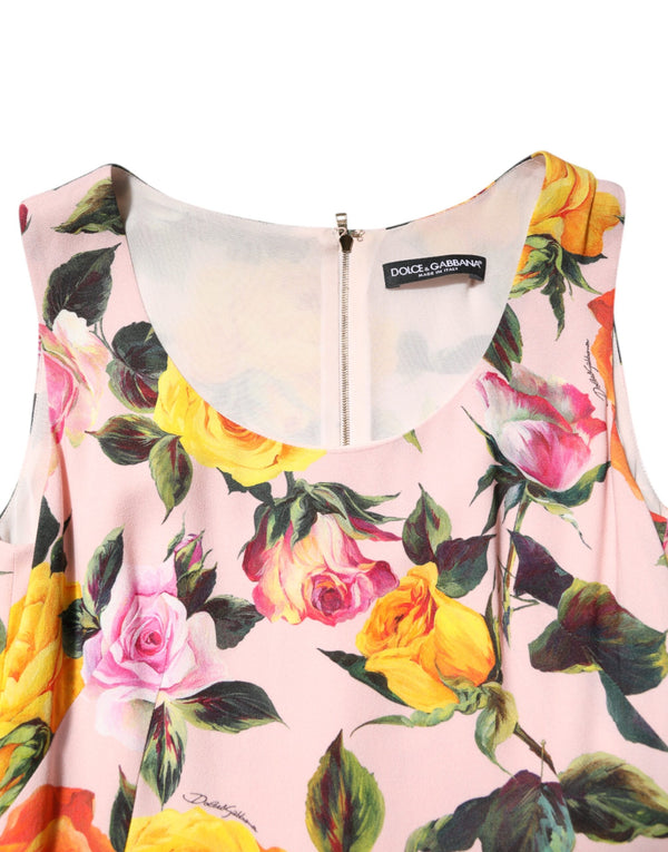 Dolce & Gabbana Multicolor Floral Knee Length Sheath Dress