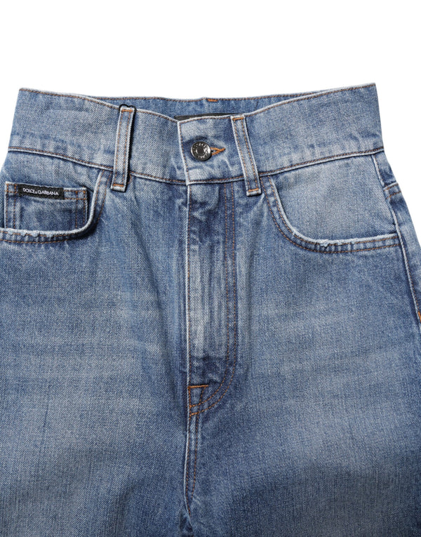 Dolce & Gabbana Blue Washed Skinny High Waist Denim Jeans
