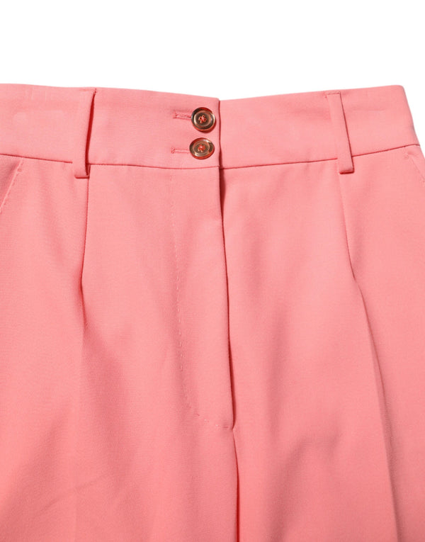 Dolce & Gabbana Pink High Waist Tapered Dress Pants