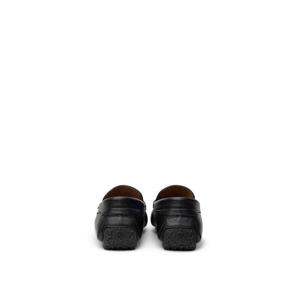 Bally Black Leather Moccassin
