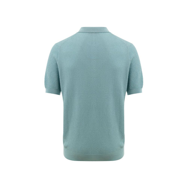 Gran Sasso Blue Cotton Polo Shirt