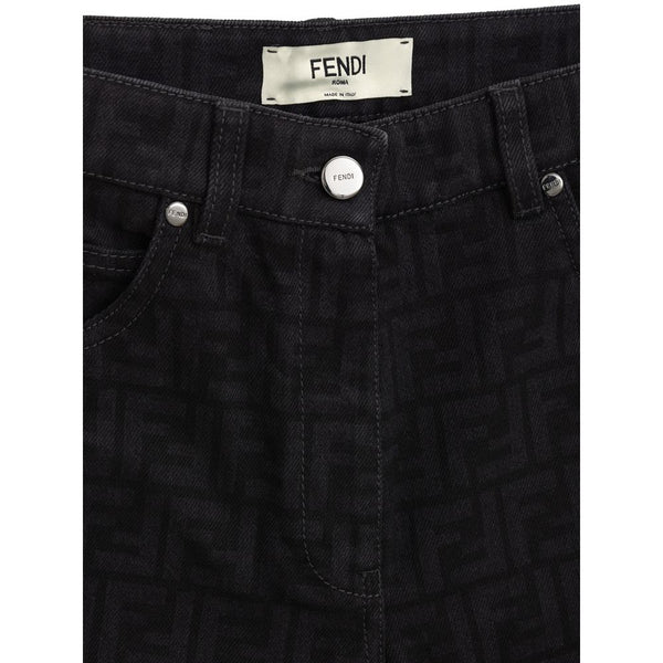 Fendi Black Cotton Jeans Denim