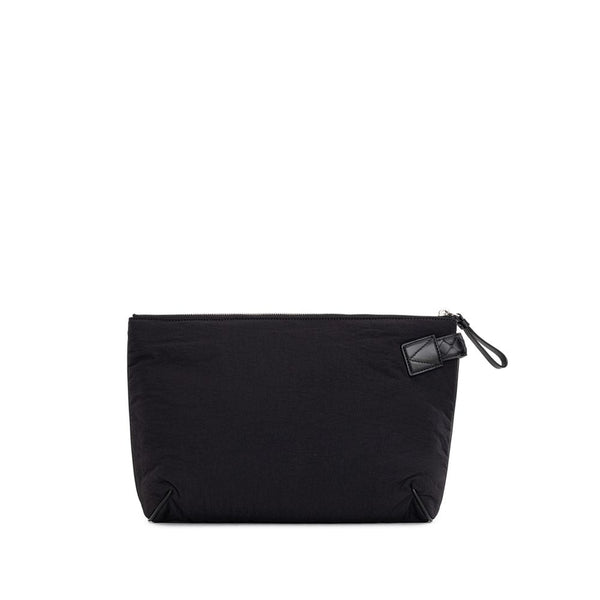 Bottega Veneta Black Nylon Clutch Bag