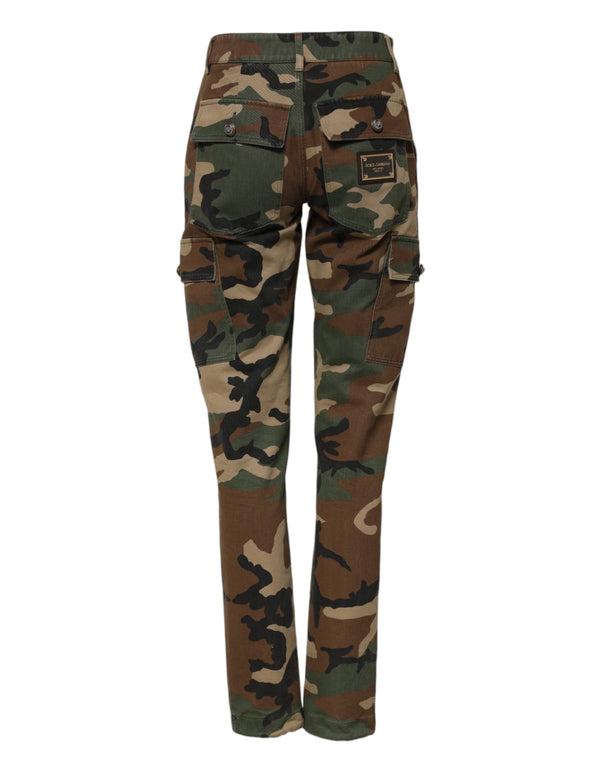 Dolce & Gabbana Multicolor Camouflage Cargo Pants