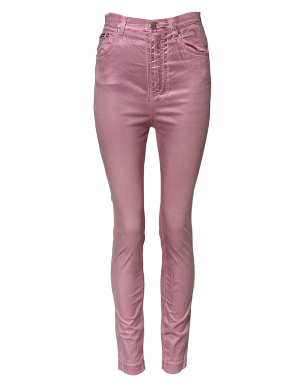 Dolce & Gabbana Pink GRACE High Waisted Skinny Denim Jeans