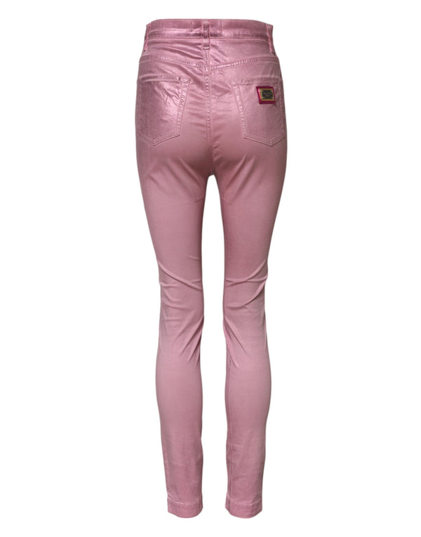 Dolce & Gabbana Pink GRACE High Waisted Skinny Denim Jeans