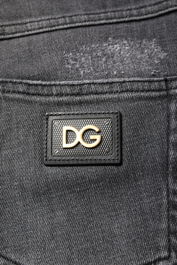 Dolce & Gabbana Dark Gray AUDREY Cotton Skinny Denim Jeans