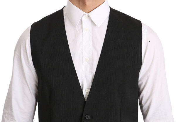 Dolce &amp; Gabbana Grey Gilet STAFF Regular Fit Formal -liivi