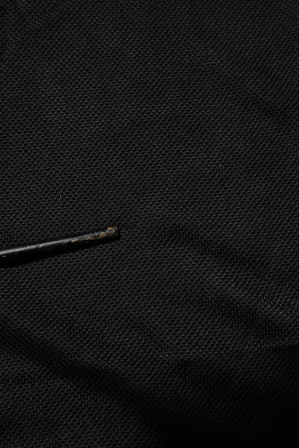 Dolce & Gabbana Black DG Silk Vneck Collared Men Polo T-shirt