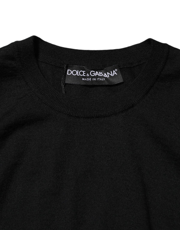 Dolce & Gabbana Black Cashmere Sleeveless Women Tank T-shirt