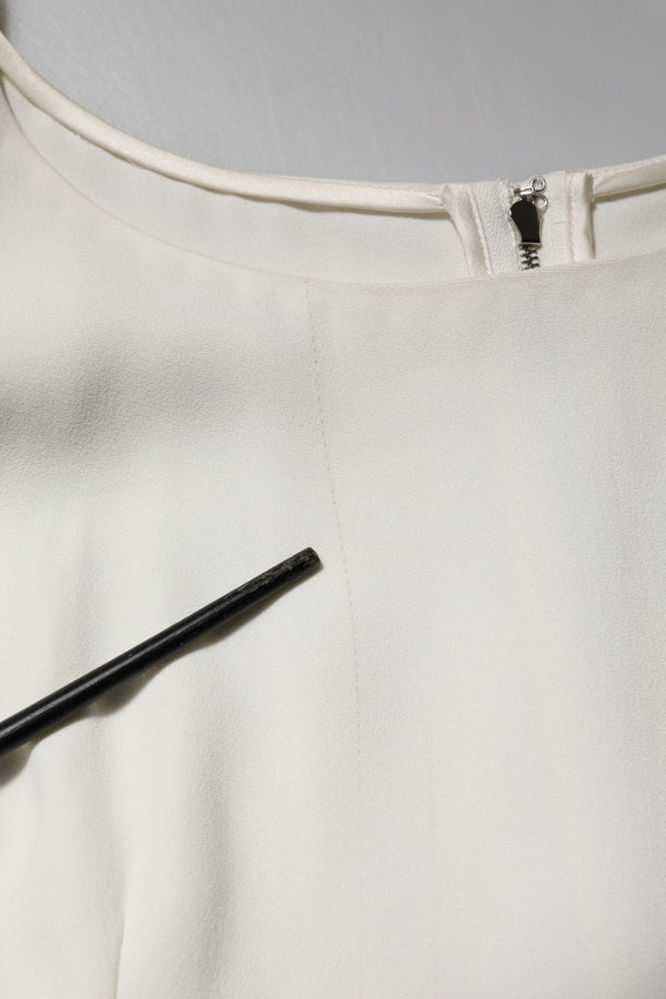 Dolce & Gabbana White Round Neck Short Sleeves Blouse Top