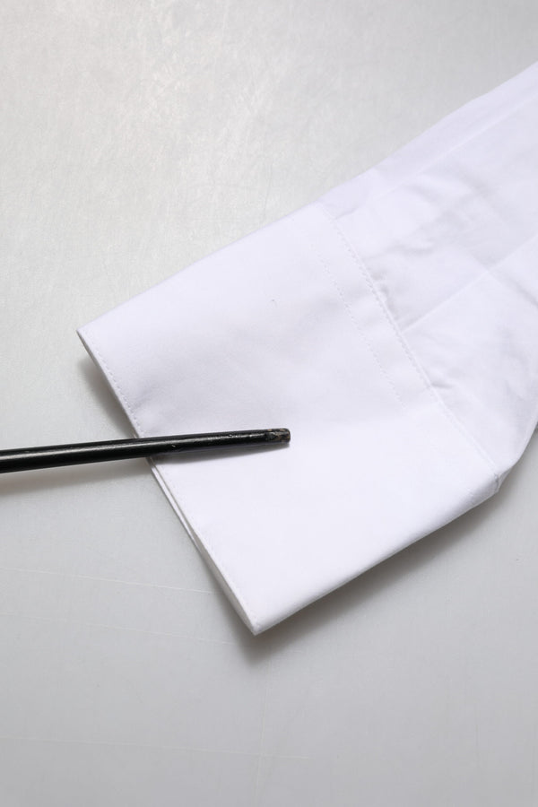 Dolce & Gabbana White Crystal Embellished Collared Shirt Top