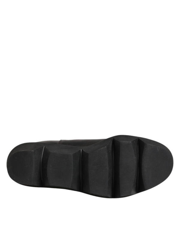 Sacai Black Chelsea Leather Pull On Women Ankle Boots Shoes