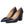 Sergio Rossi Blue Leather Pointed Toe Block Heels Shoes
