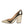 Sergio Rossi Gold Leather Pointed Toe Block Heels Shoes