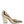 Sergio Rossi Gold Leather Pointed Toe Block Heels Shoes