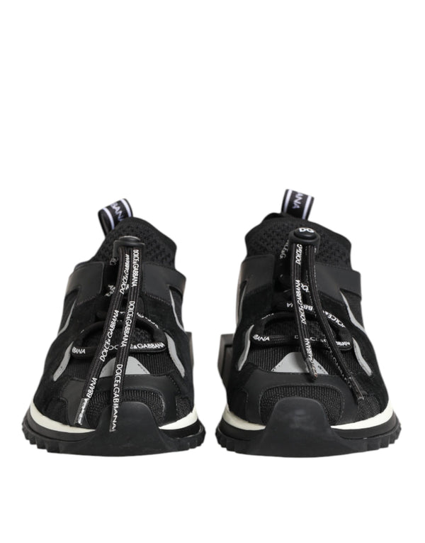Dolce & Gabbana Black White Logo Sorrento Sneakers Shoes