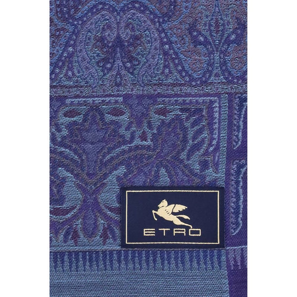 Etro jacquard wool and silk Scarf