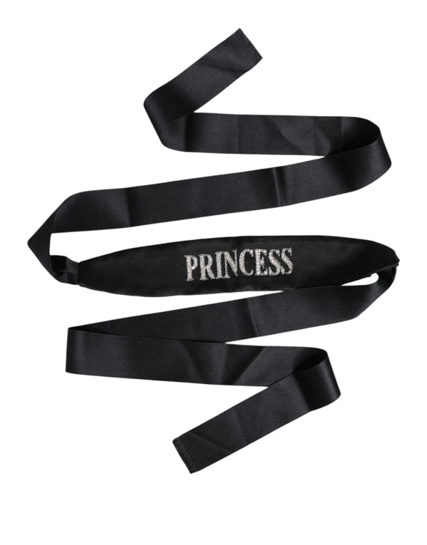 Dolce & Gabbana Black Princess Fantasy Braided Waist Belt