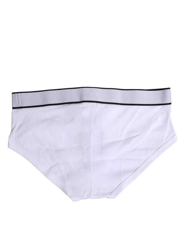 Dolce & Gabbana White Cotton Stretch Regular Brief Underwear