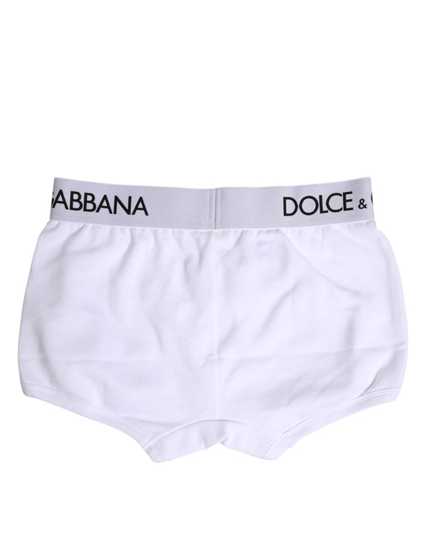 Dolce & Gabbana White Cotton Stretch Regular Boxer Underwear
