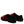 Dolce & Gabbana Black Red Velvet Embellished Slip On Shoes