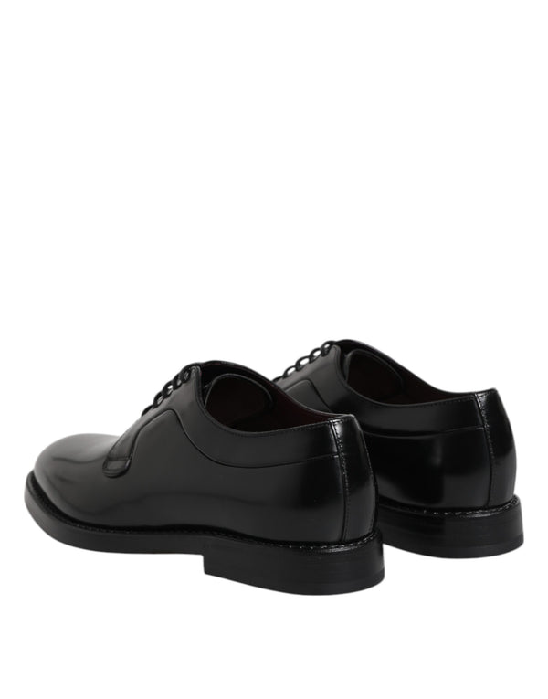 Dolce & Gabbana Black Calf Leather Lace Up Dress Derby Shoes