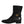Dolce & Gabbana Black Leather Flats Logo Short Boots Shoes