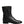 Dolce & Gabbana Black Leather Flats Logo Short Boots Shoes