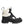 Dolce & Gabbana Black White Padded Lace Up Short Boots Shoes