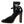 Dolce & Gabbana Black Leather Lace Socks Heels Pumps Shoes