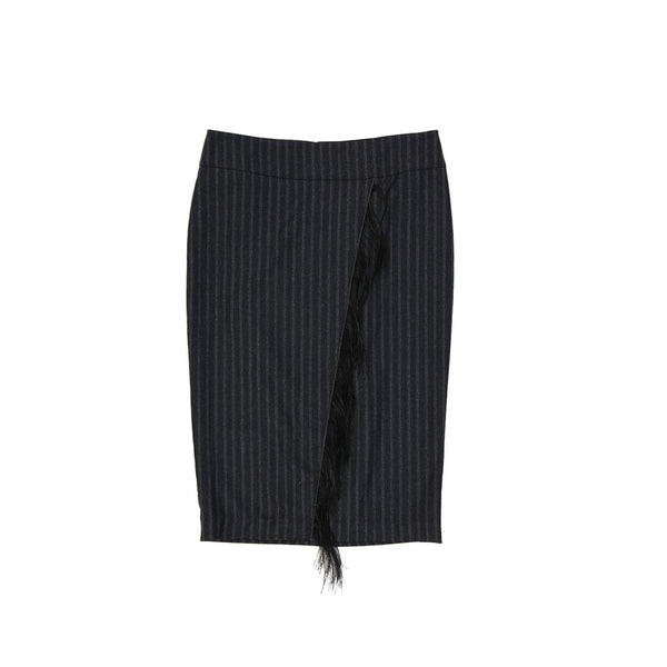 Brunello Cucinelli Wool Striped Skirt