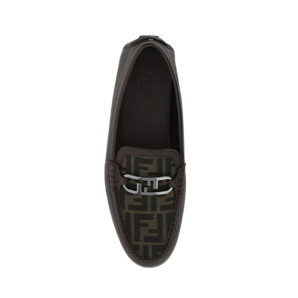 Fendi Leather Monogram Loafers