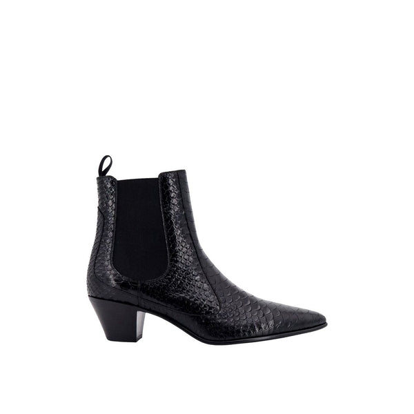 Celine Snake-Effect Leather Chelsea Boots