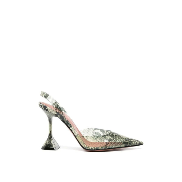 Amina Muaddi Holli Glass 95mm Snakeskin-effect Pumps