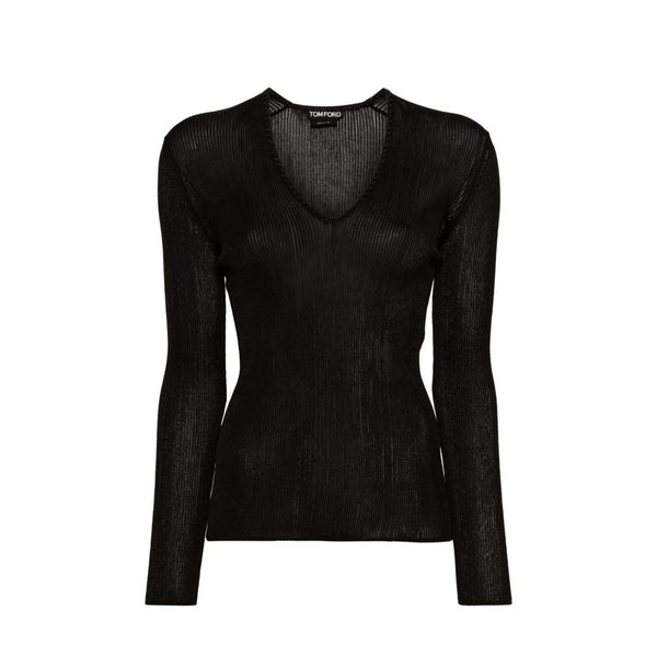 Tom Ford Sheer Fine-Ribbed Top