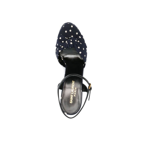 Saint Laurent Bianca Polka-Dot Sandals
