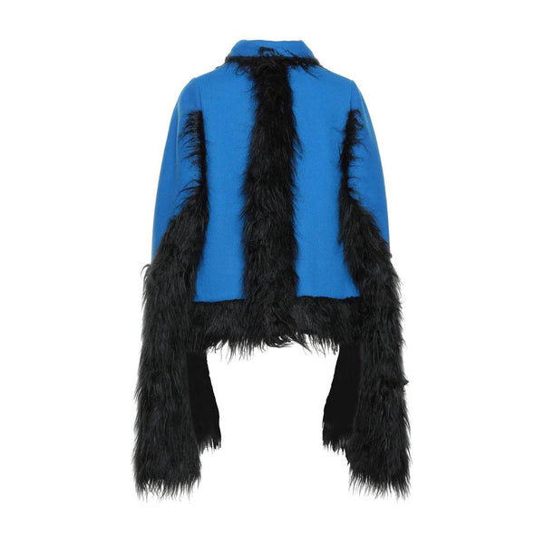 Maison Margiela Faux Fur Trimmed Cape Jacket