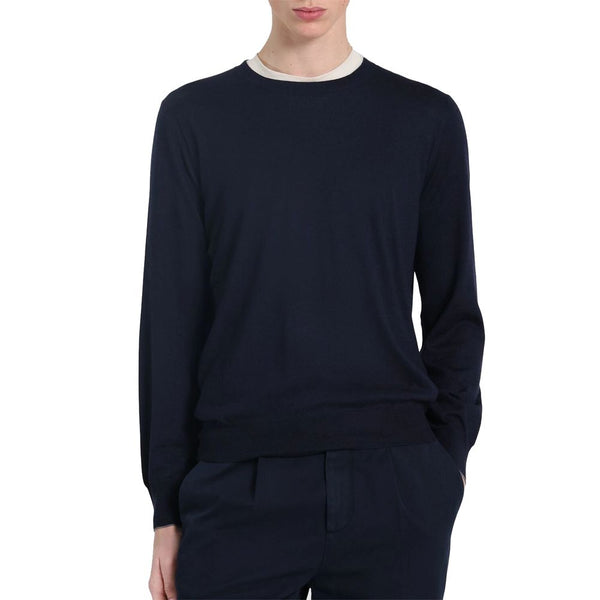Brunello Cucinelli Blue Cashmere Men Sweater