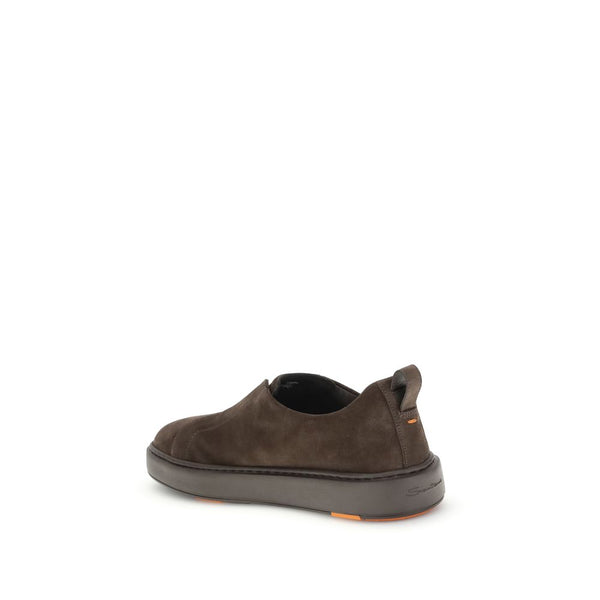 Santoni Suede slip-on Sneakers