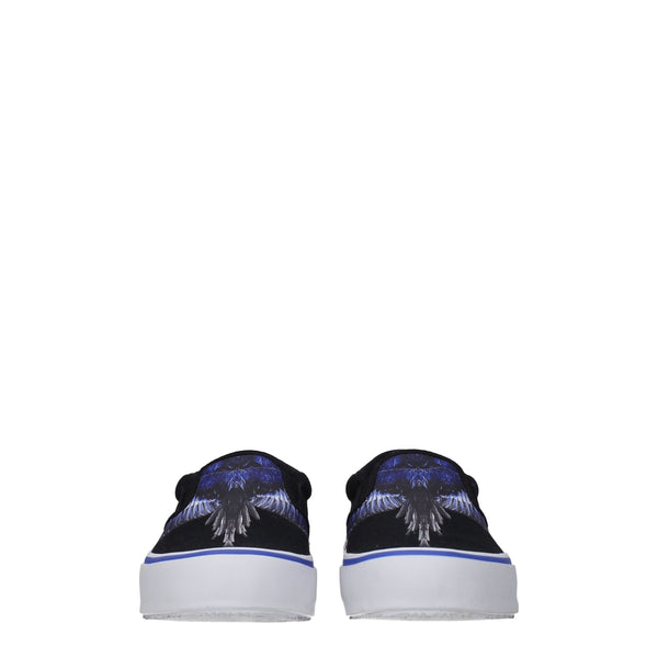 Marcelo Burlon Black Fabric Slip-On Loafers
