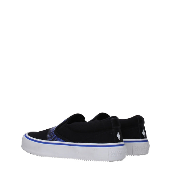Marcelo Burlon Black Fabric Slip-On Loafers