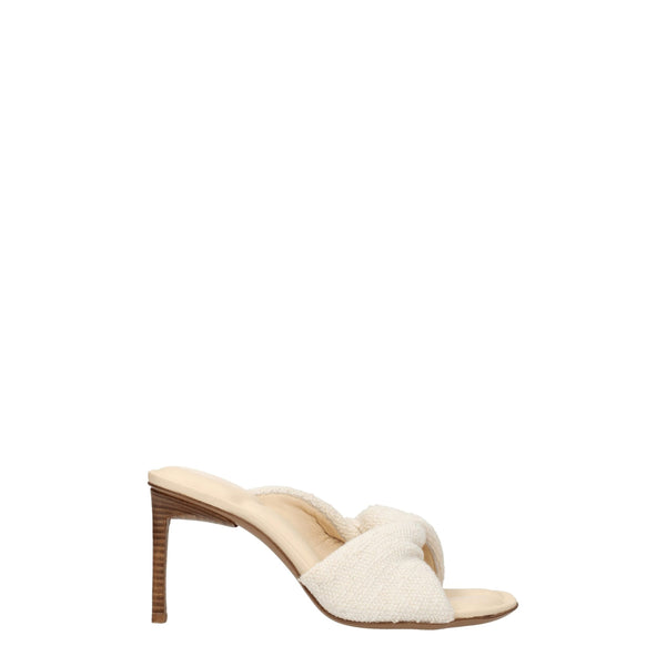 Jacquemus Beige Fabric Stiletto Heels Sandals