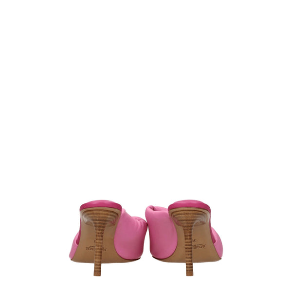 Jacquemus Pink Leather Stiletto Heels Sandals