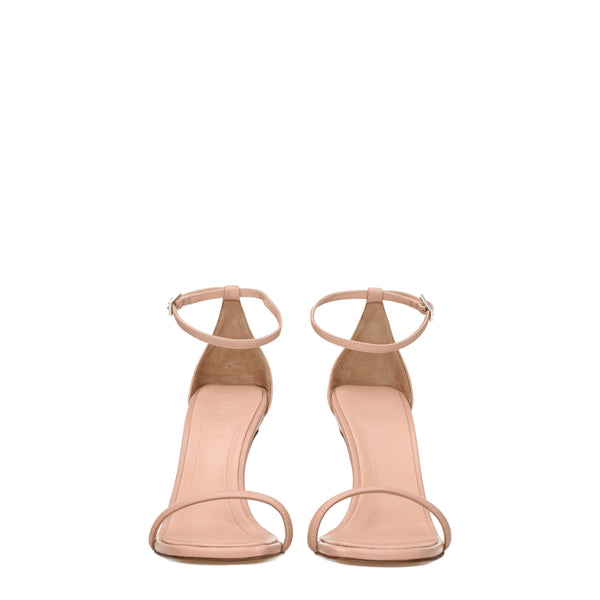 Lanvin Pink Leather Stiletto Heels Sandals
